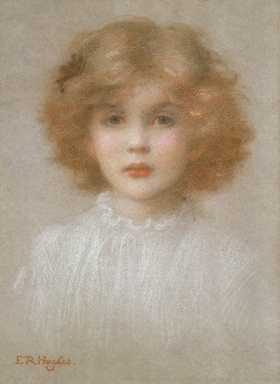 Egy fiatal lány portréja alkotó: Edward Robert Hughes