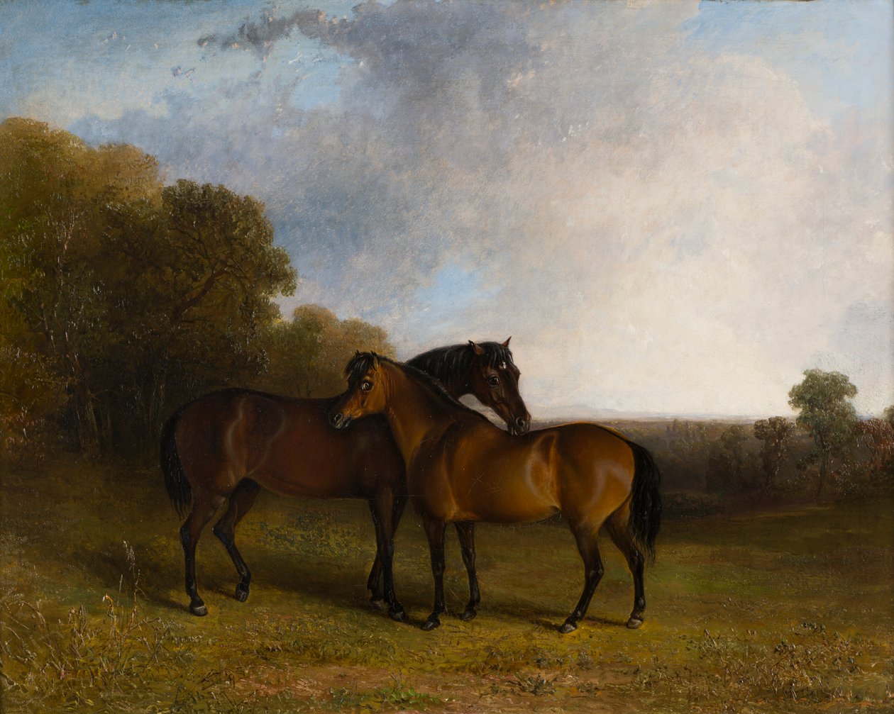 Két vadász egy tájban, 1830-99 körül (olaj, vászon) alkotó: Edward Robert Smythe