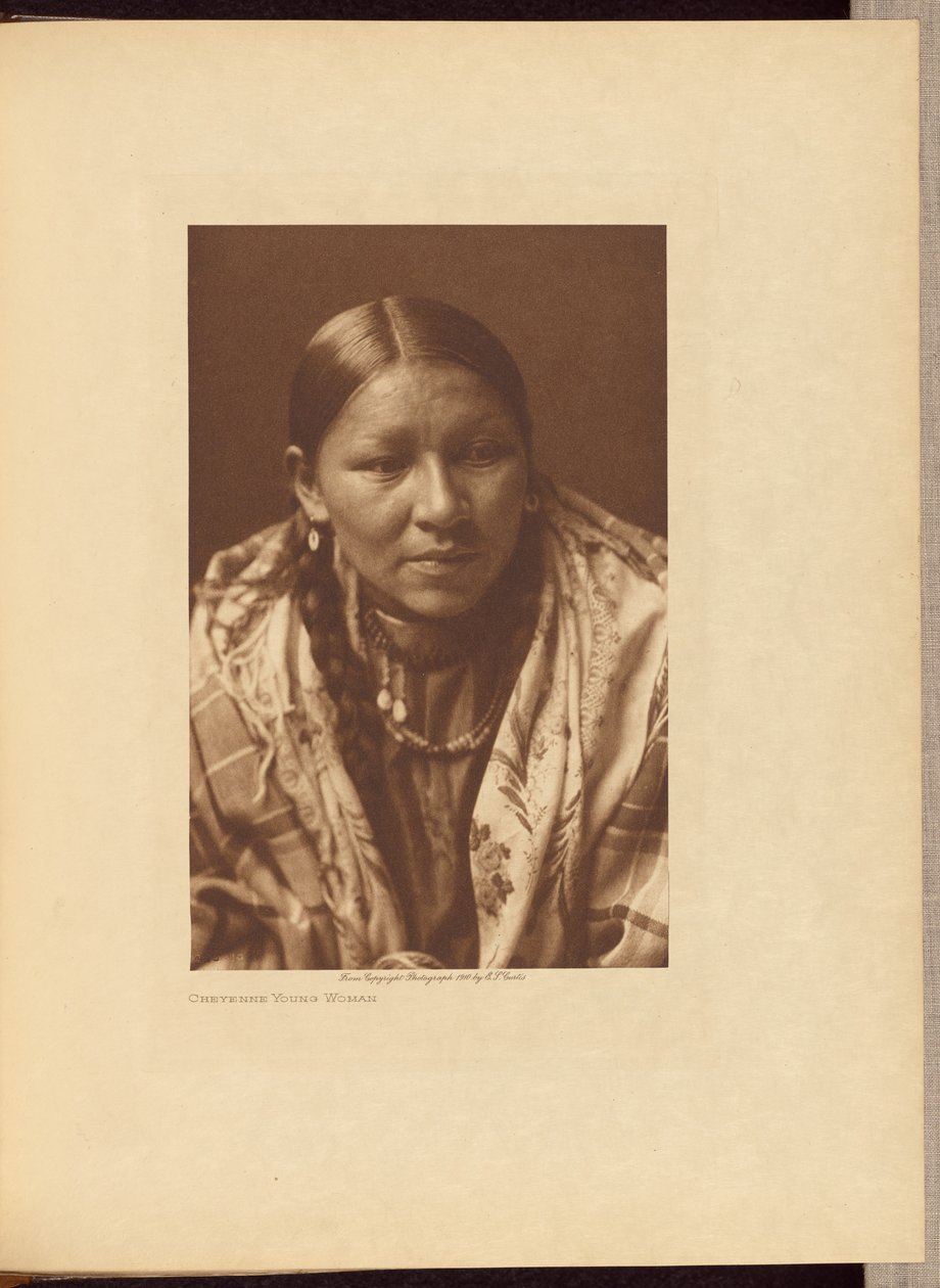 Cheyenne fiatal nő alkotó: Edward S. Curtis