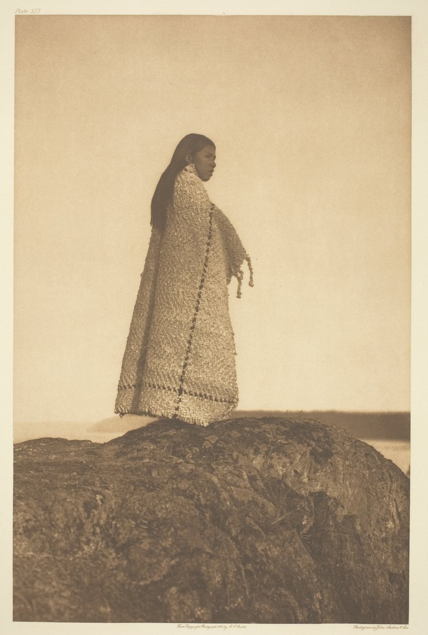 Cowichan lány alkotó: Edward S. Curtis