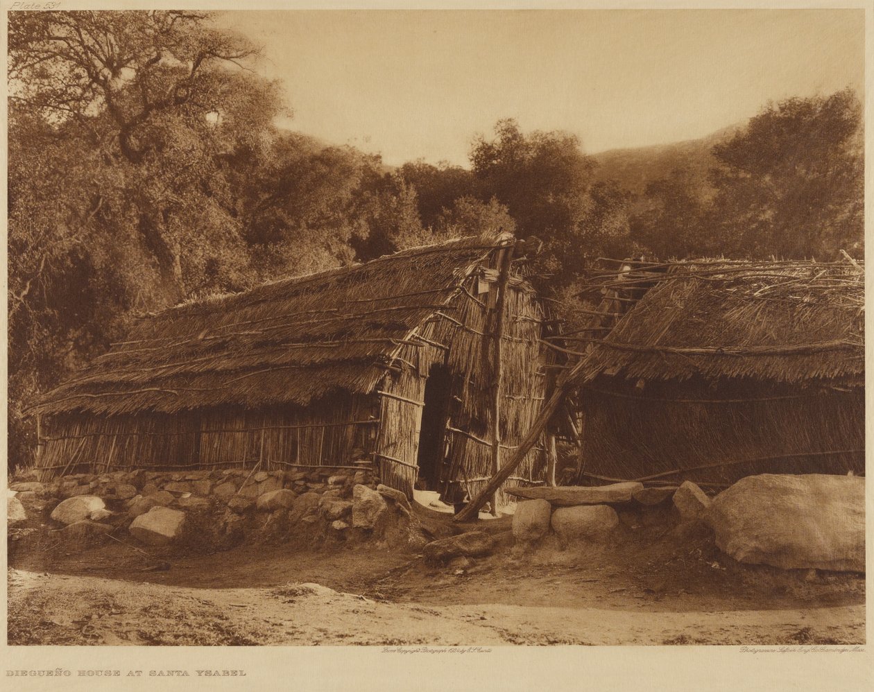 A Diegueño-ház Santa Ysabelben alkotó: Edward S. Curtis