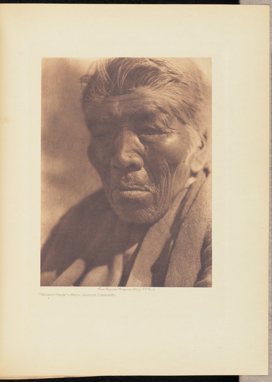 " Majomarc - Nagy Diegueño asztal alkotó: Edward S. Curtis