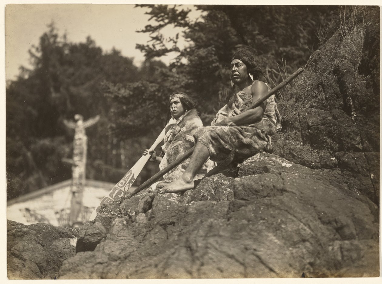 [Motana és apja, Kenada, a hollófőnök] alkotó: Edward S. Curtis