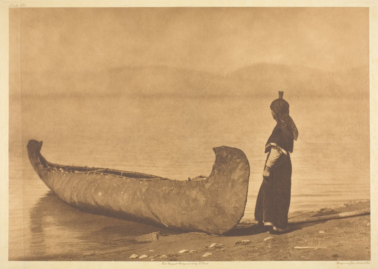 A tó partján - Kutenai alkotó: Edward S. Curtis