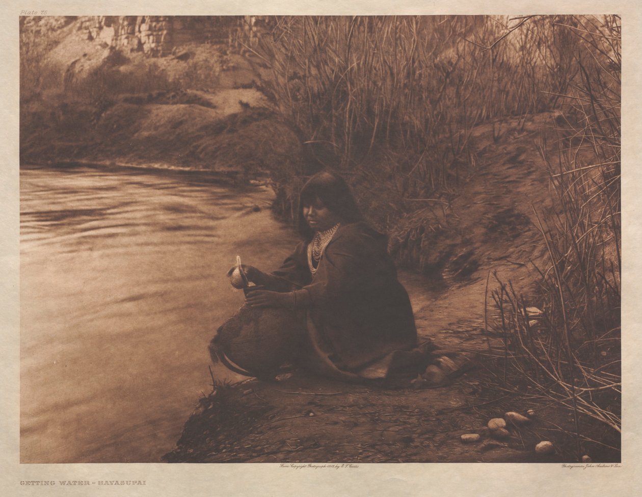 II. portfólió, 75. tábla: Vízszerzés-Havasupai alkotó: Edward S. Curtis