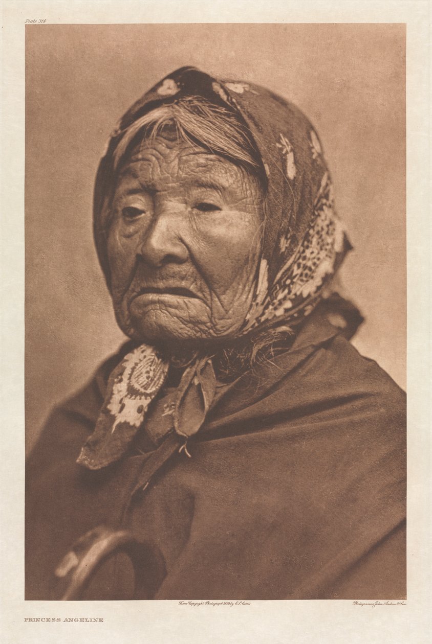 IX. portfólió, 314. tábla: Angeline hercegnő alkotó: Edward S. Curtis