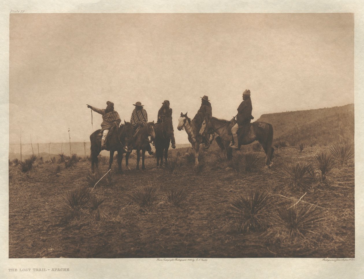 I. portfólió, 19. tábla: Az elveszett ösvény-Apache alkotó: Edward S. Curtis