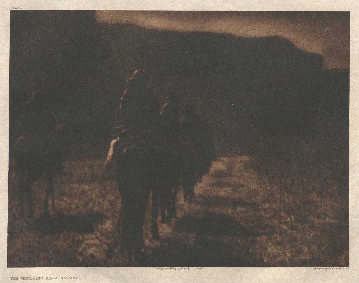 I. portfólió, 1. tábla: Az eltűnő faj - navajo alkotó: Edward S. Curtis