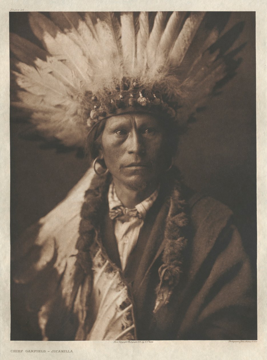 I. portfólió, 21. tábla: Garfield-Jicarilla törzsfőnök alkotó: Edward S. Curtis