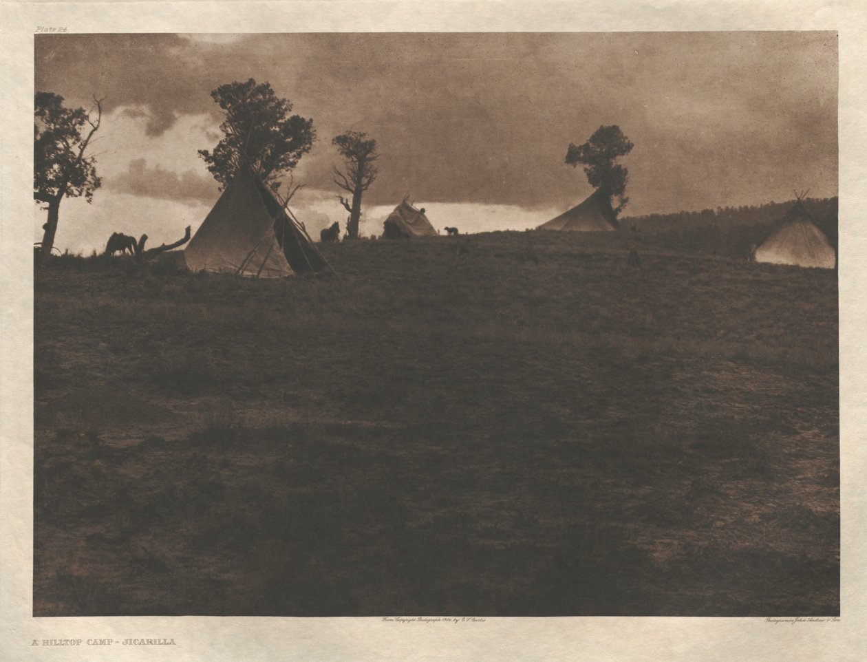 I. portfólió, 24. tábla: A Hilltop Camp-Jicarilla alkotó: Edward S. Curtis