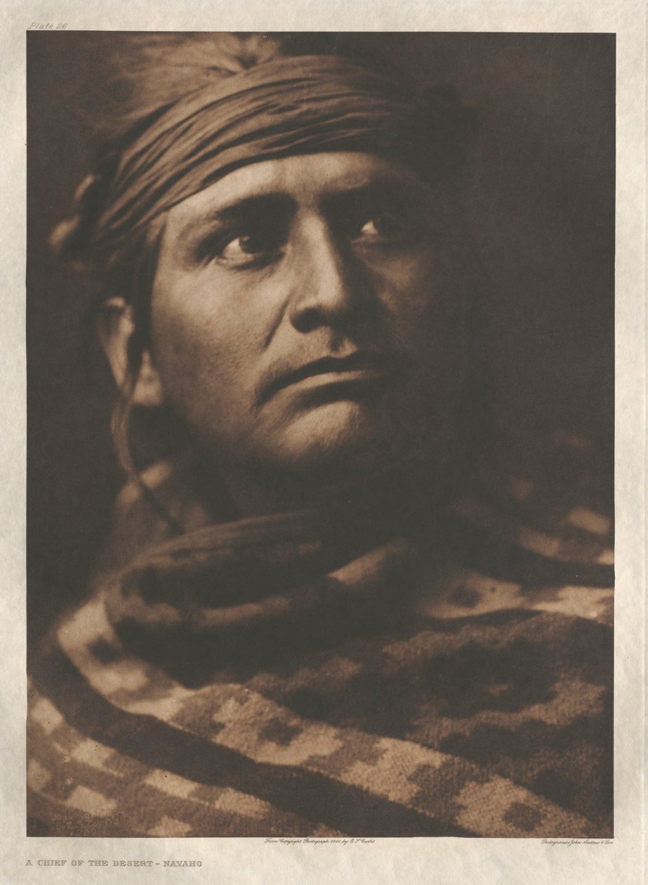 I. portfólió, 26. tábla: A sivatagi navaho törzsfőnöke alkotó: Edward S. Curtis