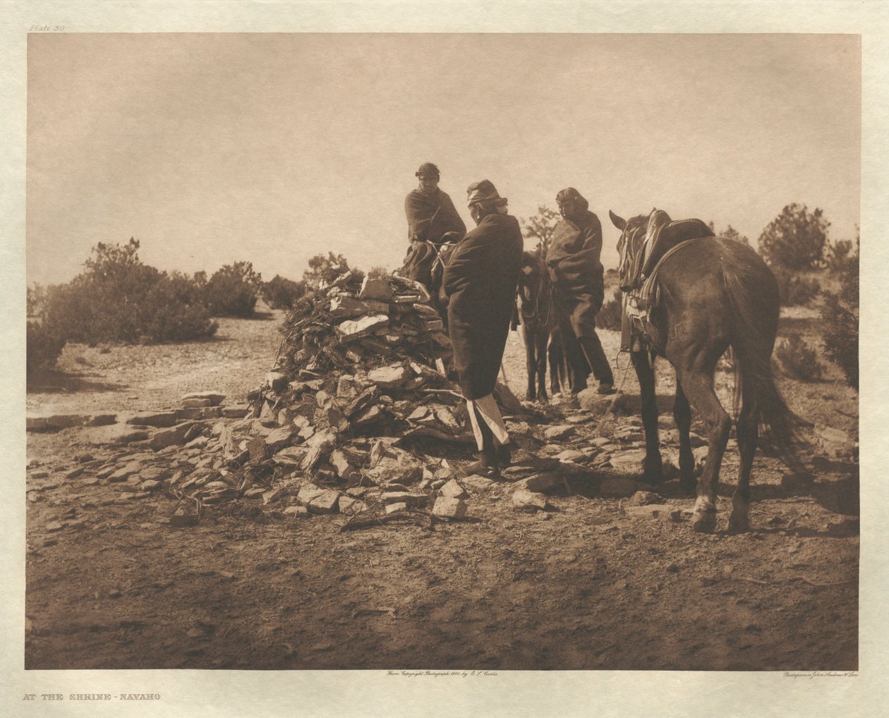 I. portfólió, 30. tábla: Navaho a szentélynél alkotó: Edward S. Curtis