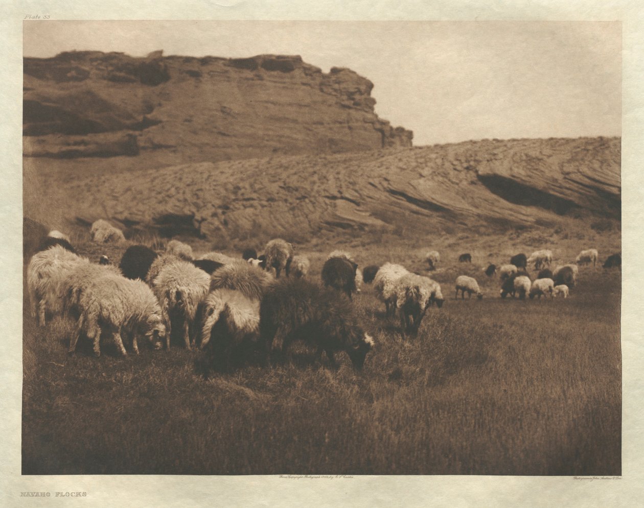 I. portfólió, 33. tábla: Navaho nyájak alkotó: Edward S. Curtis
