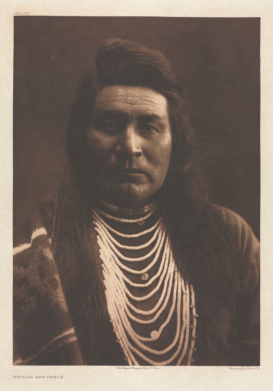 Portfolio VIII, 258. tábla: Tipikus Nez Perce alkotó: Edward S. Curtis