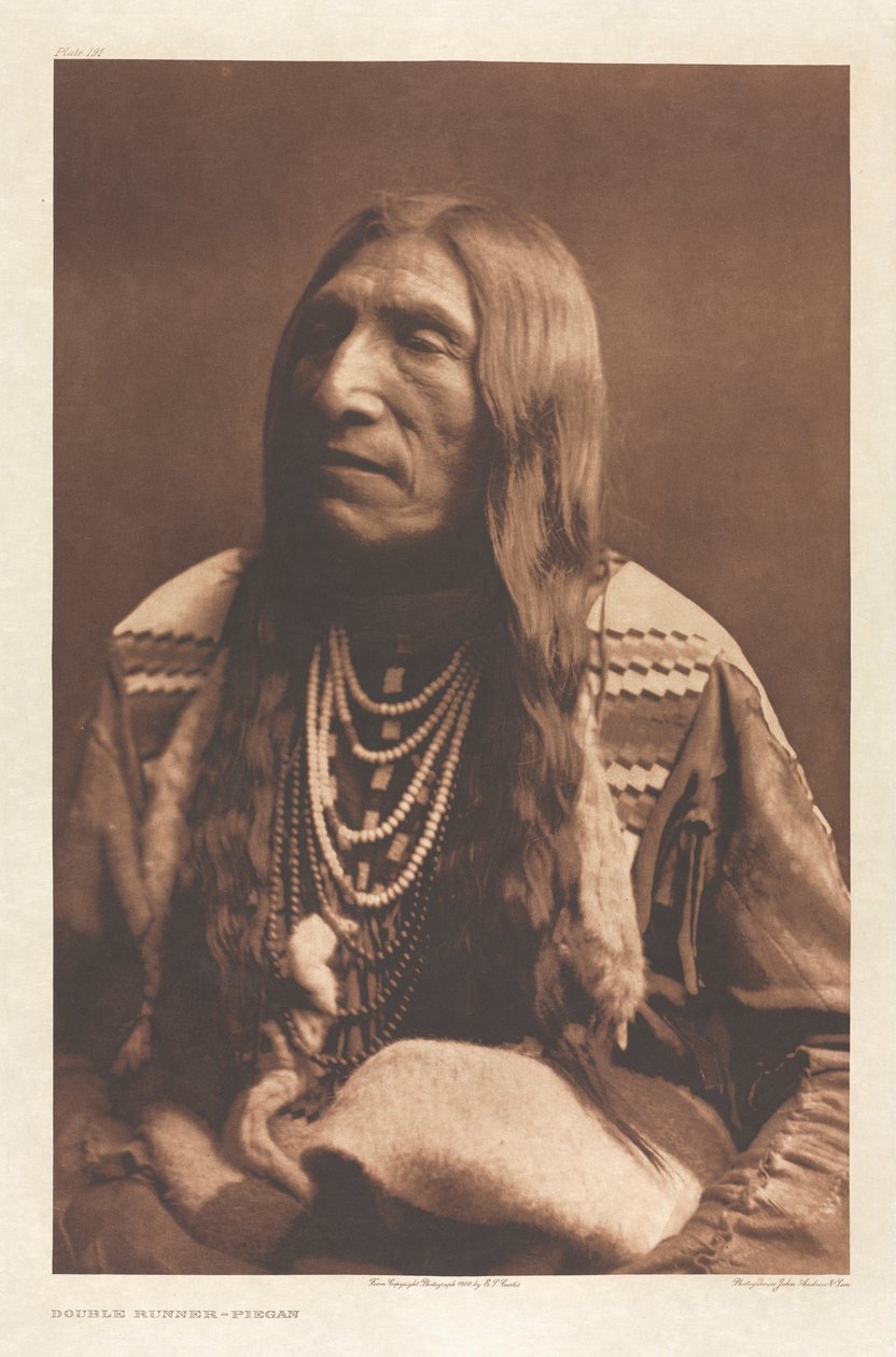 VI. portfólió, 191. tábla: Double Runner – Piegan alkotó: Edward S. Curtis
