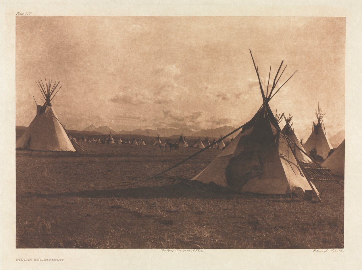 Portfolio VI, 207. tábla: Piegan Encampment alkotó: Edward S. Curtis