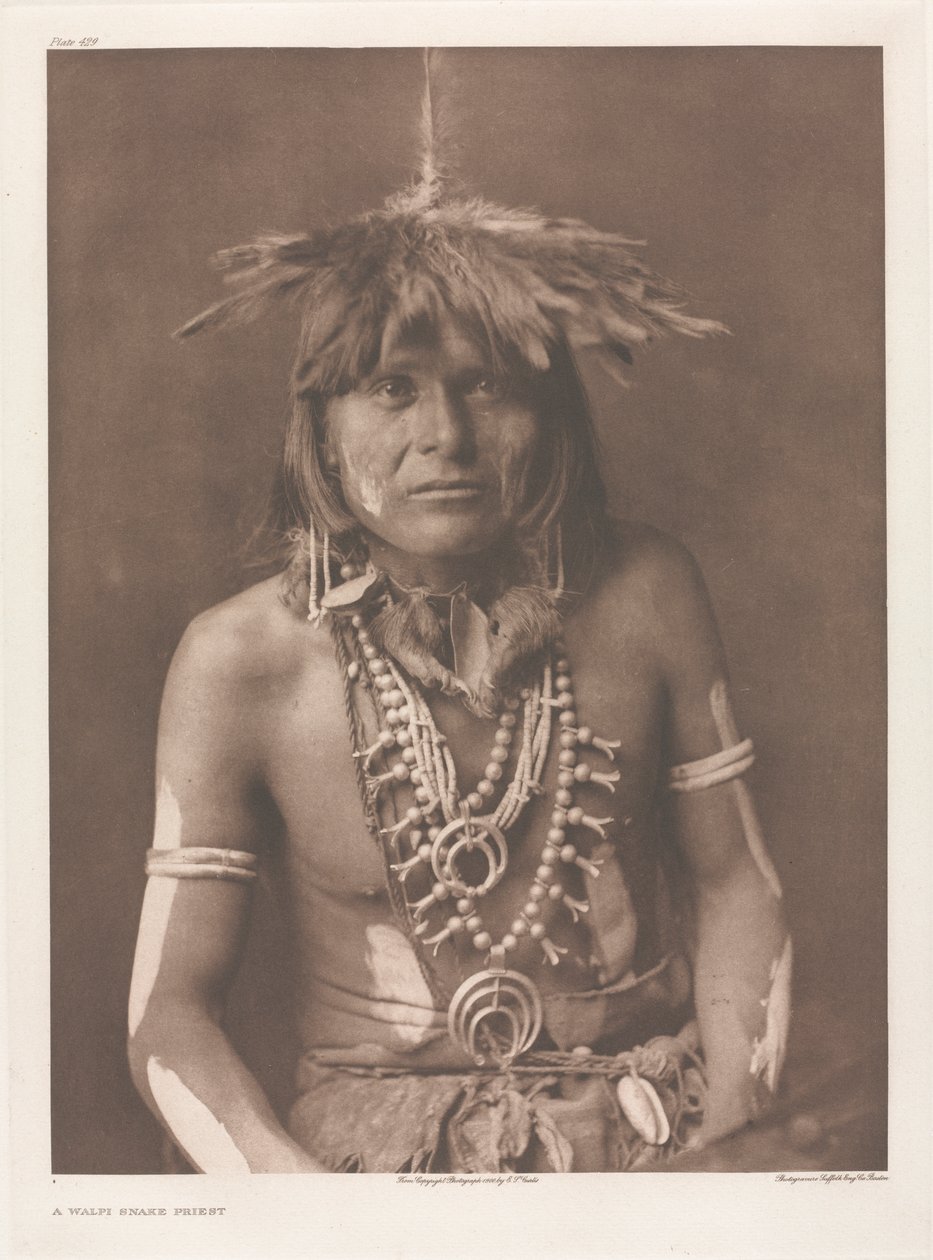 XII. portfólió, 429. tábla: Walpi kígyópap alkotó: Edward S. Curtis