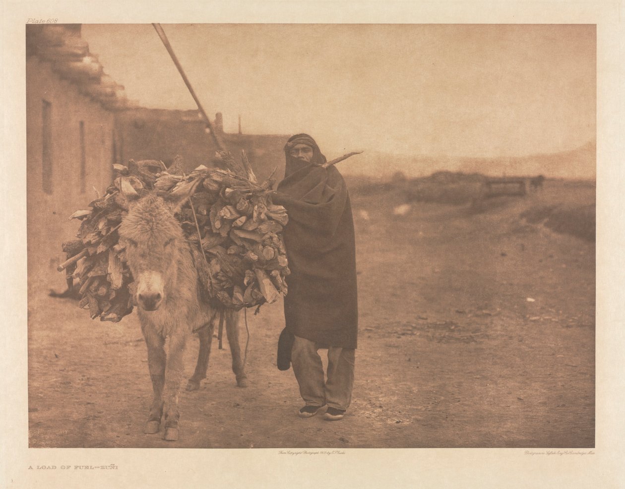 XVII. portfólió, 608. tábla: Egy rakomány üzemanyag - Zuñi alkotó: Edward S. Curtis