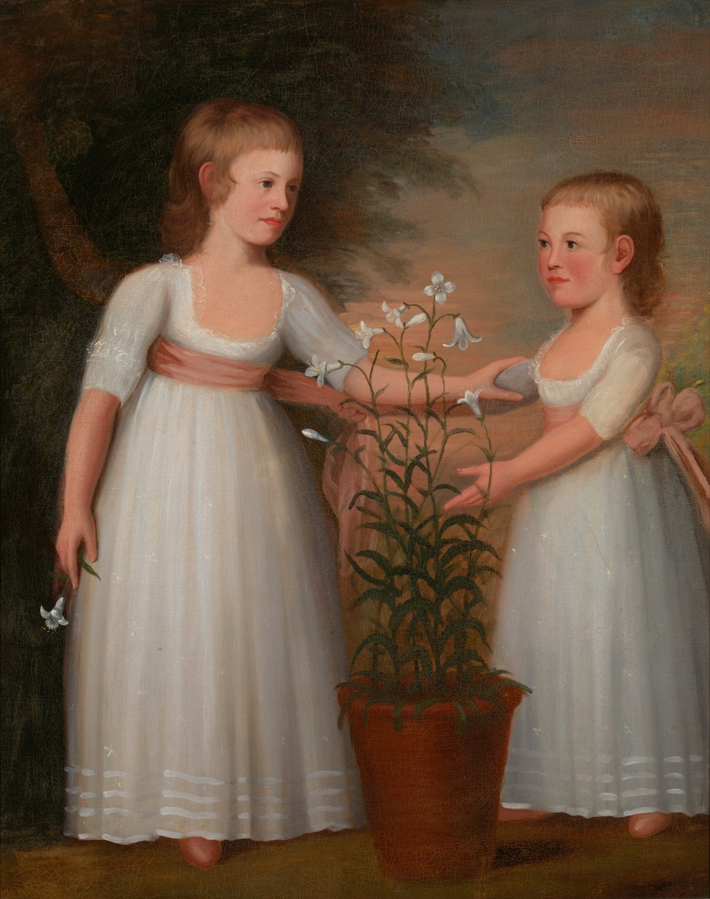 A Davis gyerekek (Eliza Cheever Davis és John Derby Davis) alkotó: Edward Savage