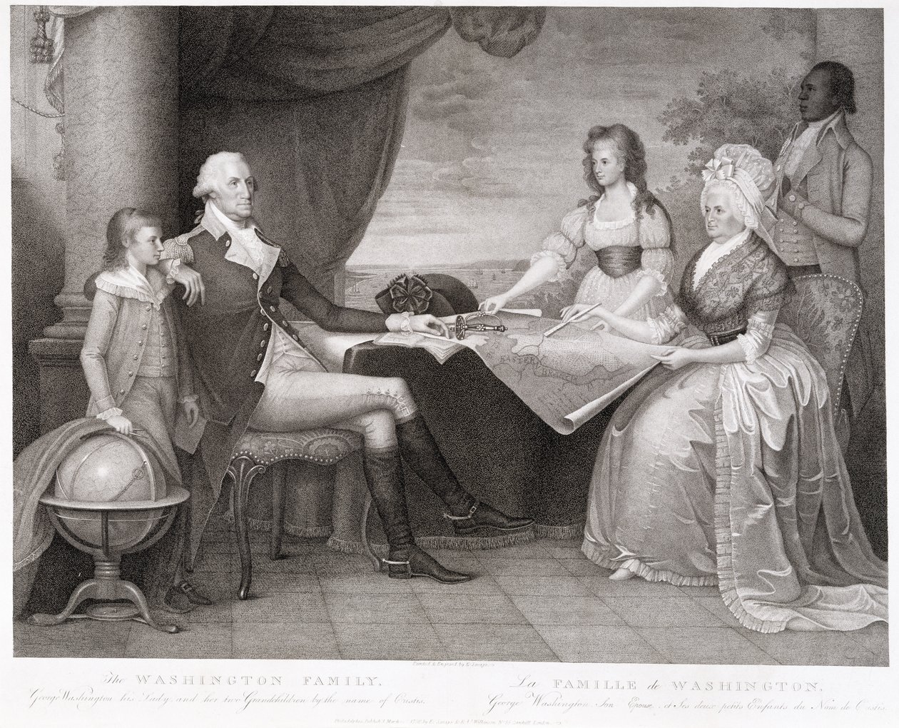 The Washington Family, 1798 (metszet és rézkarc) alkotó: Edward Savage
