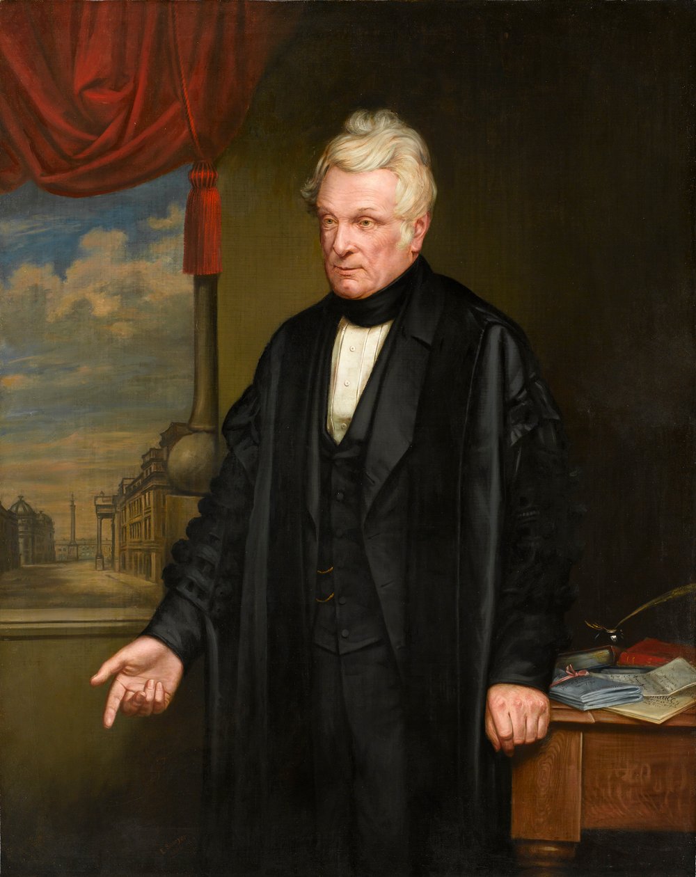John Clayton angol jogász és régész portréja, 1863 alkotó: Edward Sawyer