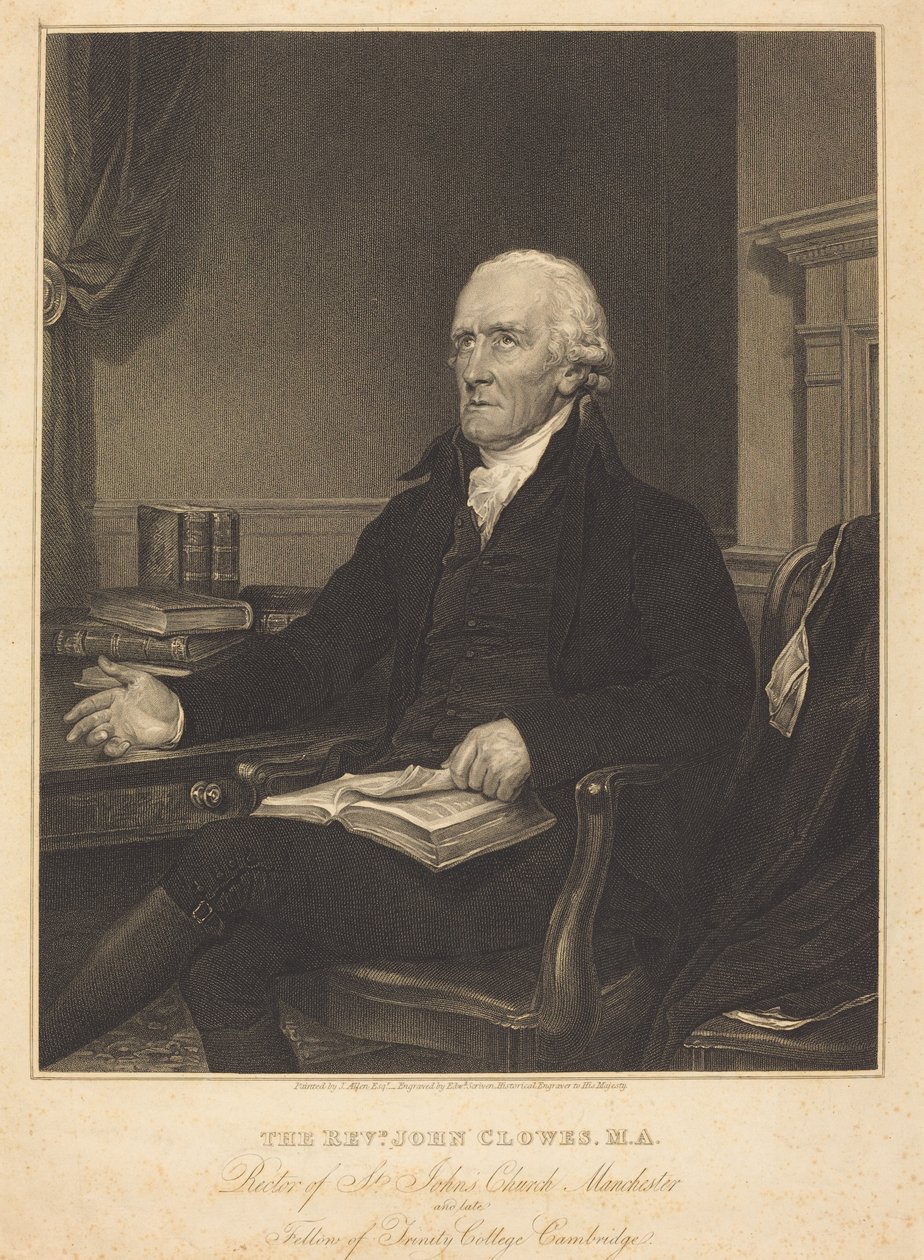 John Clowes tiszteletes alkotó: Edward Scriven after Joseph Allen