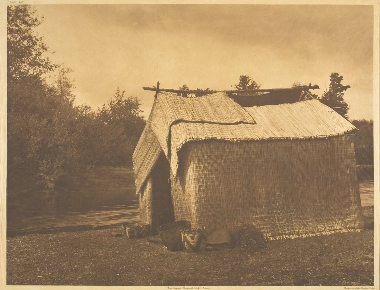 Gyékényház – Skokomish, 1912. alkotó: Edward Sheriff Curtis