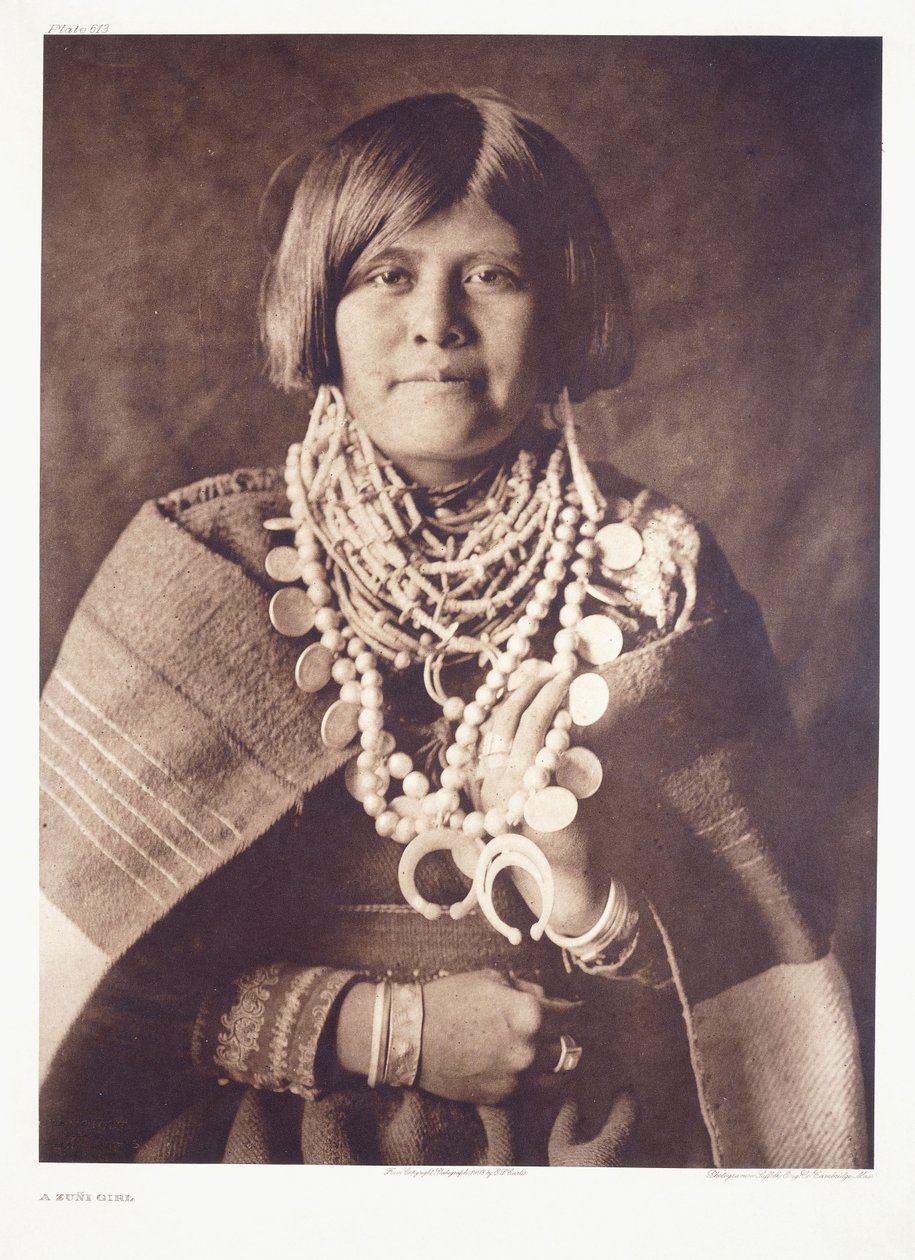Egy Zuni lány alkotó: Edward Sheriff Curtis