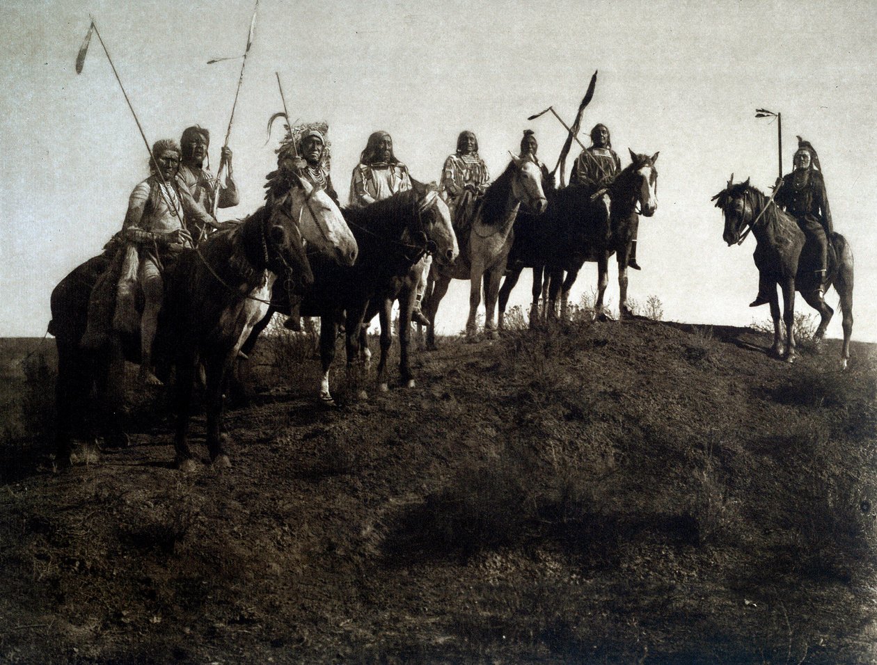 Amerikai indiánok: apsaroke harcos lóháton alkotó: Edward Sheriff Curtis