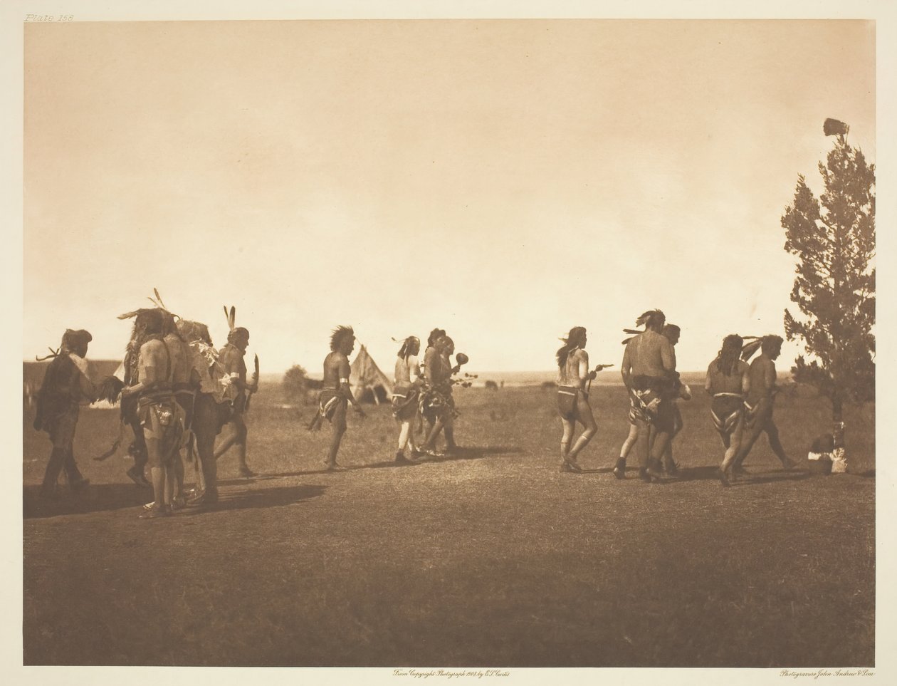 Arikara orvosi ceremónia – A Testvériség tánca, 1908. alkotó: Edward Sheriff Curtis
