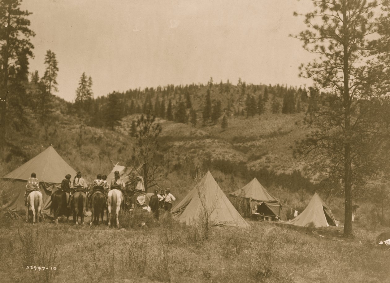 Szerzői tábor a Spokan között 1910 (fotó) alkotó: Edward Sheriff Curtis