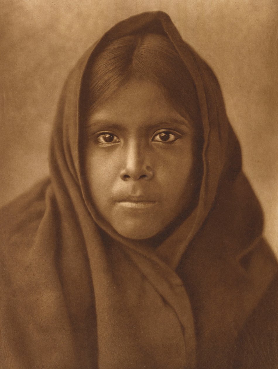 Qahatika Girl, 1907 körül (nagy formátumú mélynyomat) alkotó: Edward Sheriff Curtis