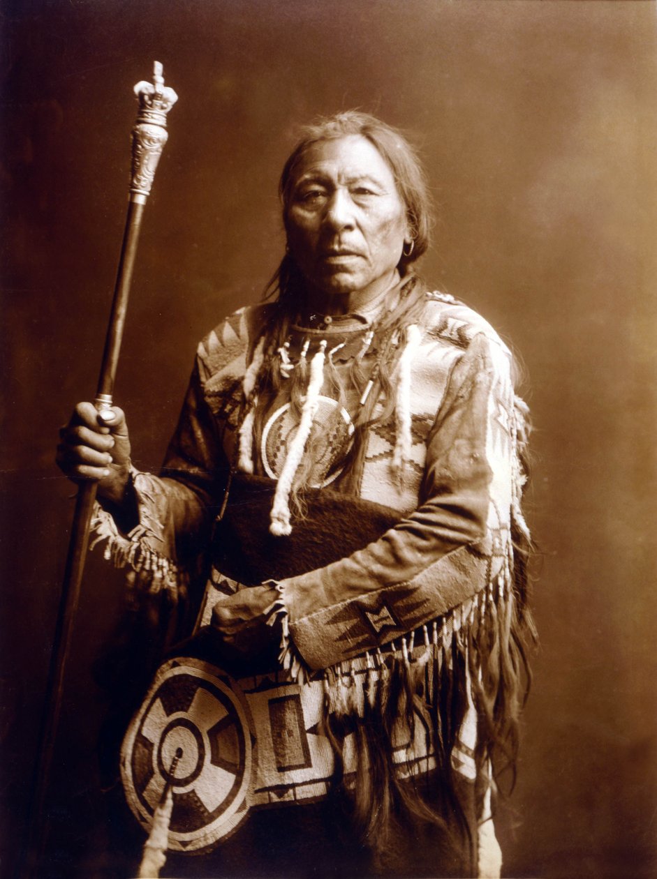 Futónyúl (Aatsista-Mahkan 1833-1911), feketeláb indián, kb. 1900, fénykép Edward S. Curtis alkotó: Edward Sheriff Curtis