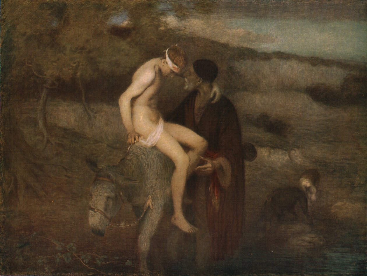 Az irgalmas szamaritánus, c1890, c1930. alkotó: William Edward Stott