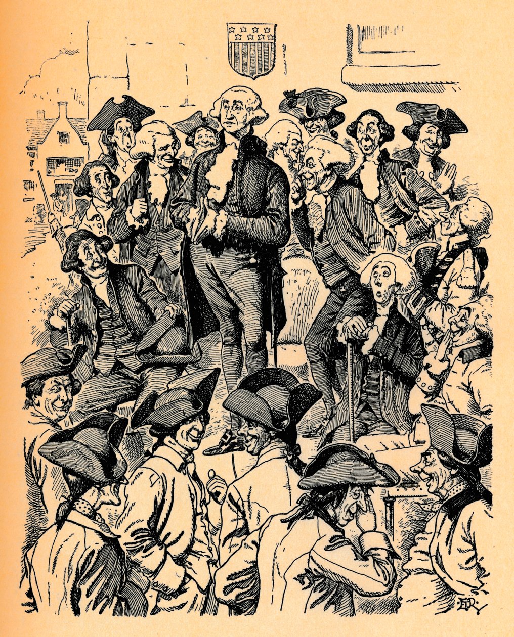 George Washington hazudni próbál, c1900 alkotó: Edward Tennyson Reed