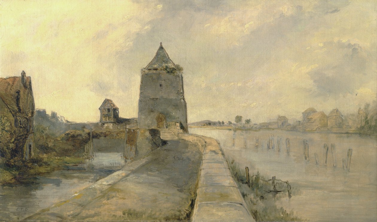 A Rajna Konstanzban (Konstanz-am-Rhein) 1830 körül (olaj, vászon) alkotó: Edward Thomas Daniell