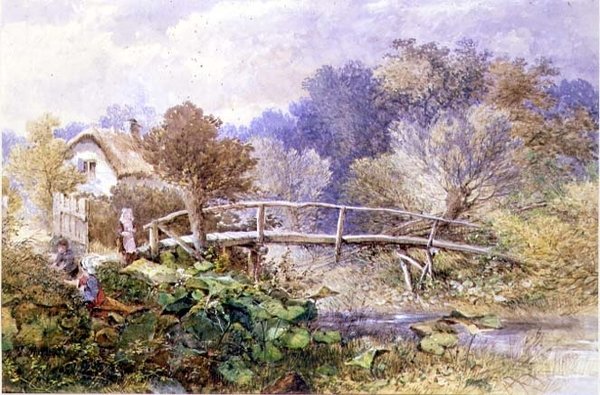 Tapsy Brookon, Herefordshire (akvarell) alkotó: Edward Turner