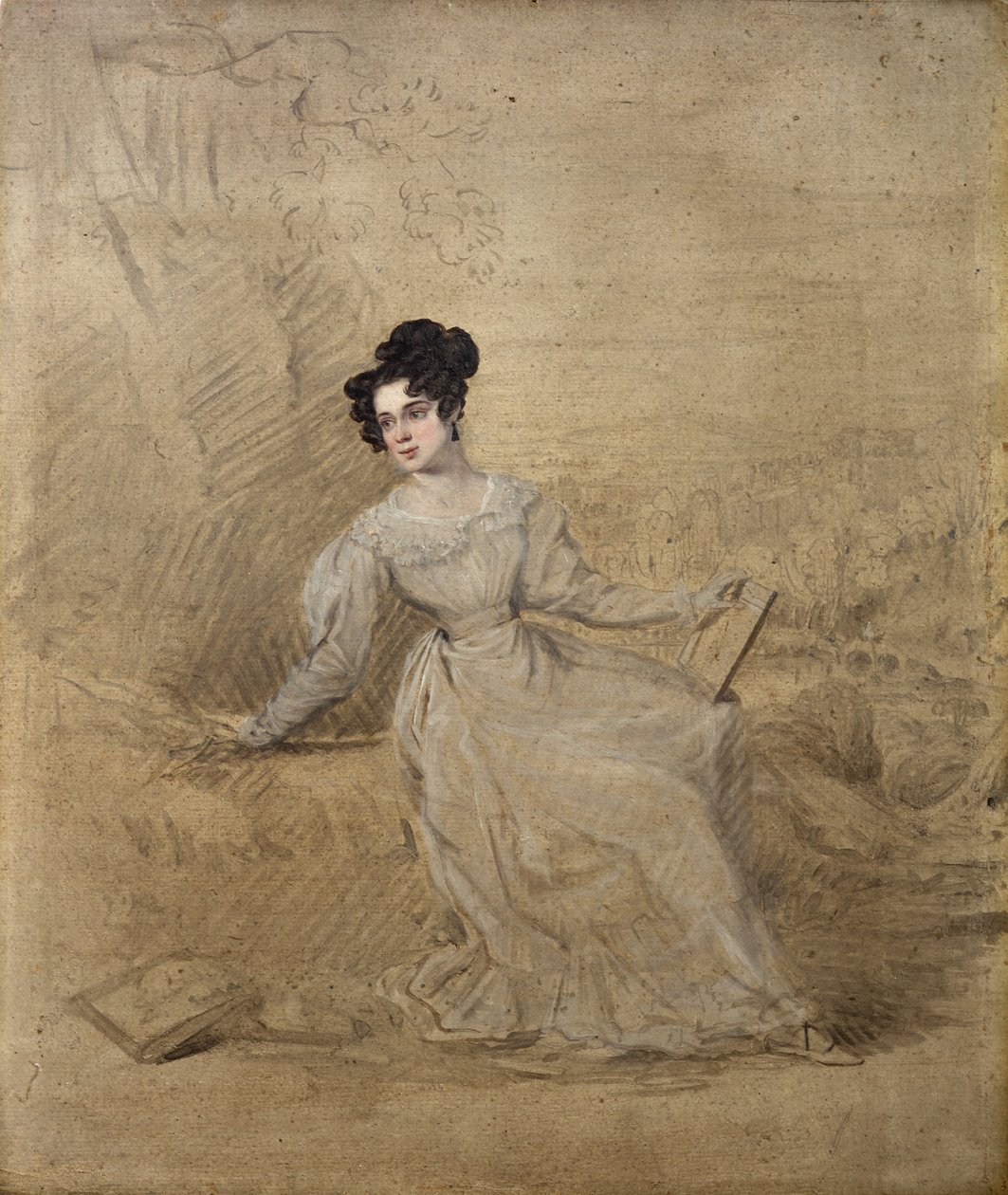 Jane Moresley portréja alkotó: Edward Villiers Rippingille