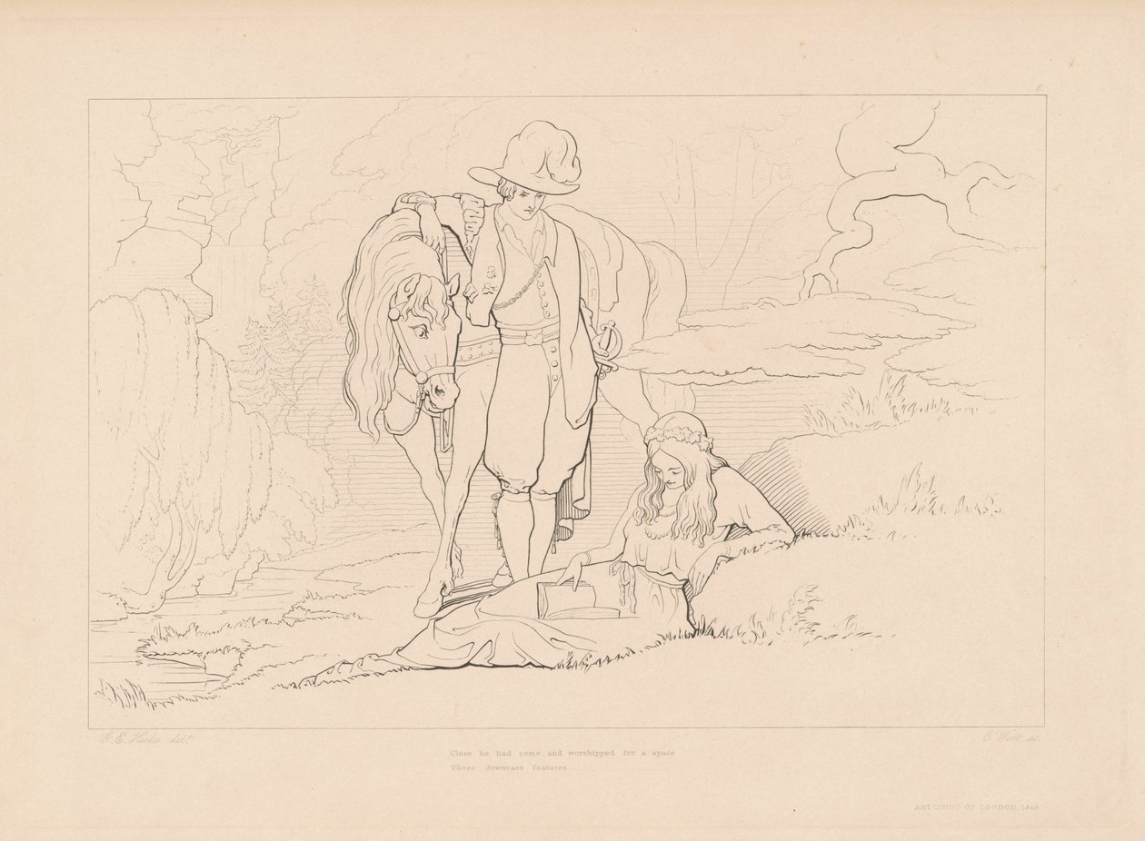 Közel volt, hogy eljött... alkotó: Edward Webb, after George Elgar Hicks