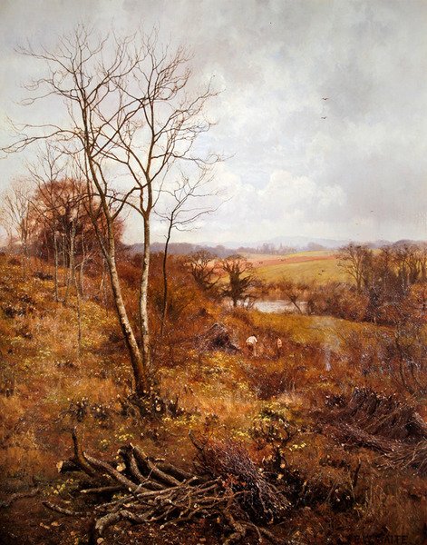 Egy áprilisi nap (olaj a panelen) alkotó: Edward Wilkins Waite