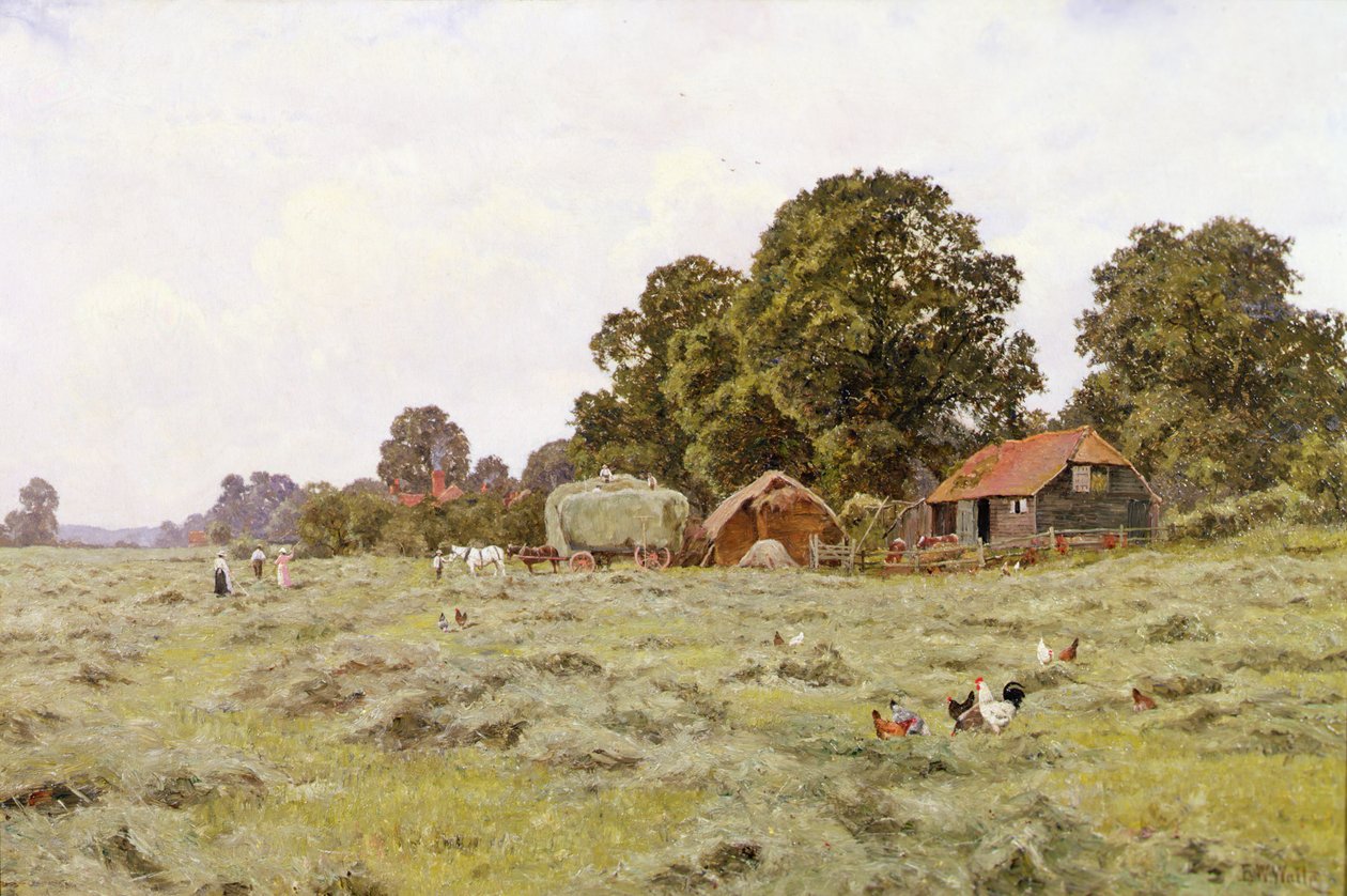 Szénakészítés Fittleworthben, Sussexben (olaj, vászon) alkotó: Edward Wilkins Waite