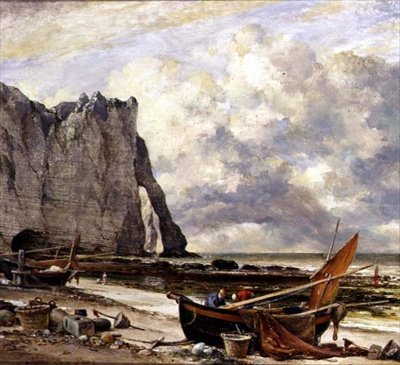 Etretat, strand a boltívvel alkotó: Edward William Cooke