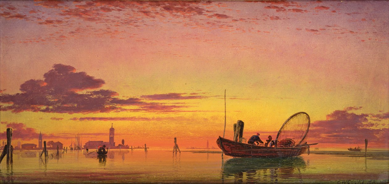 Mazzorto a lagúnán, Velence, 1864 alkotó: Edward William Cooke