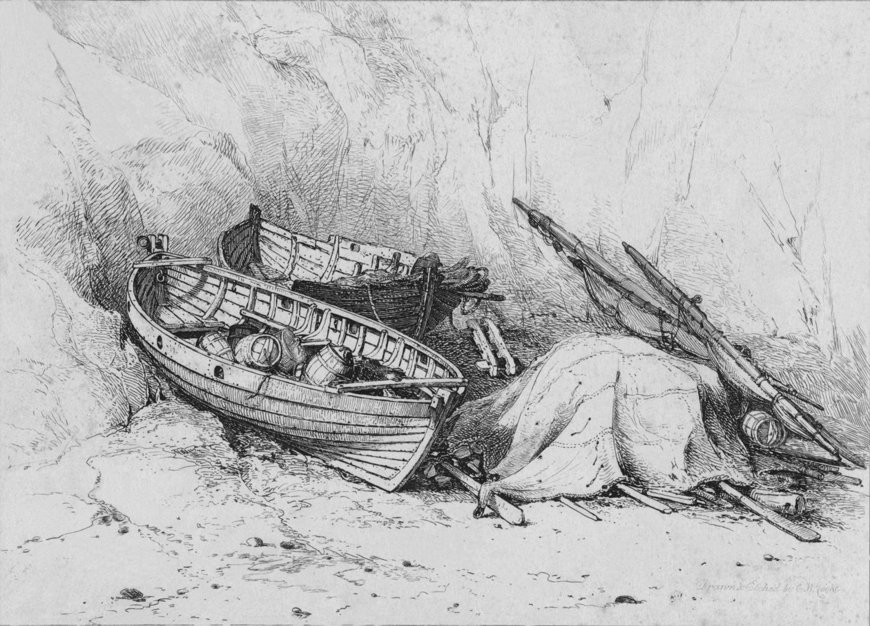 Cromer tengerpartján, 1828. alkotó: Edward William Cooke