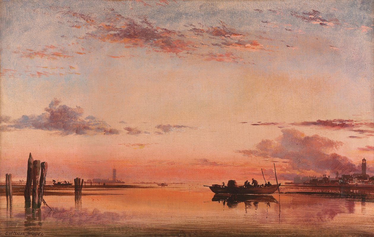 Santa Maria della Salute, Velence: este, alkotó: Edward William Cooke