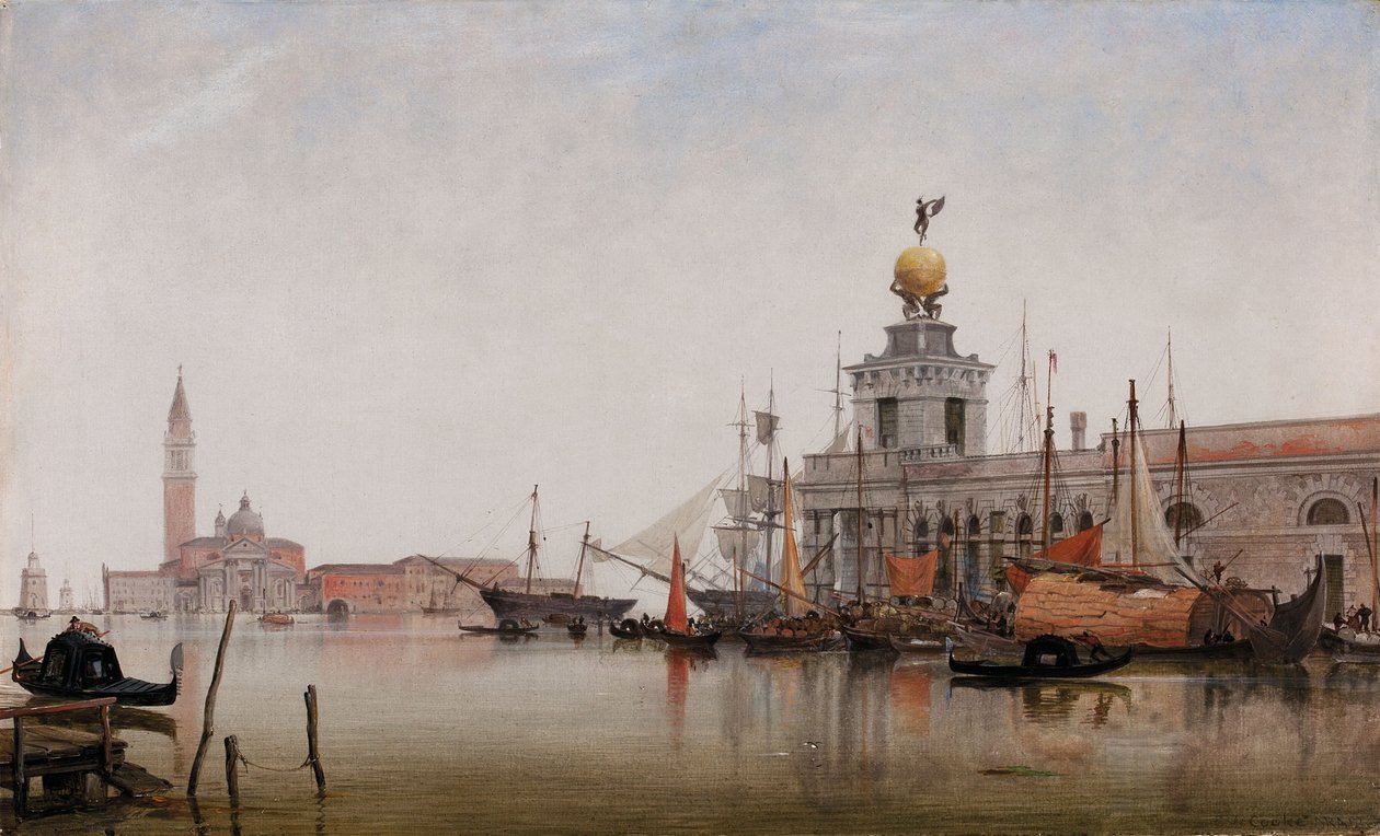 A Dogana di Mare San Giorgio Maggiore-val túl, 1863 alkotó: Edward William Cooke