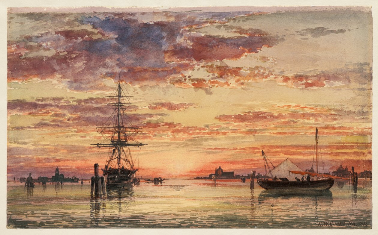 Velence naplementekor alkotó: Edward William Cooke