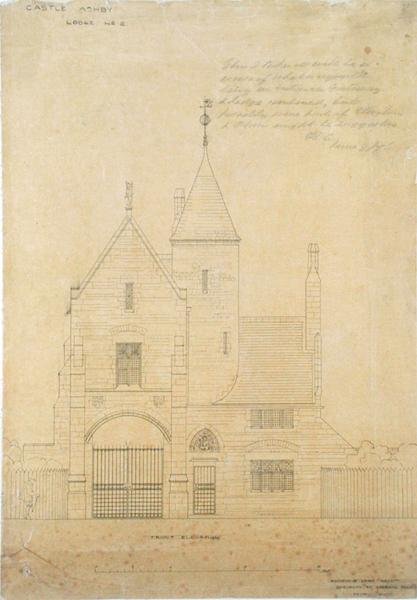 Az Ashby kastély homlokzata, 2. sz alkotó: Edward William Godwin