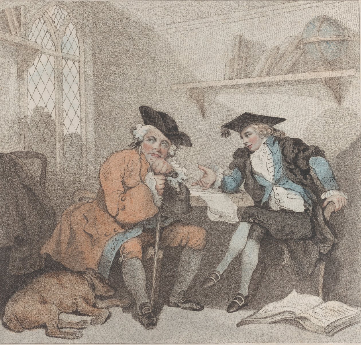 Egy főiskolai jelenet, avagy egy eredménytelen kísérlet a régi, négyszögletes lábujjak erszényén, 1787. augusztus 1. alkotó: Edward Williams