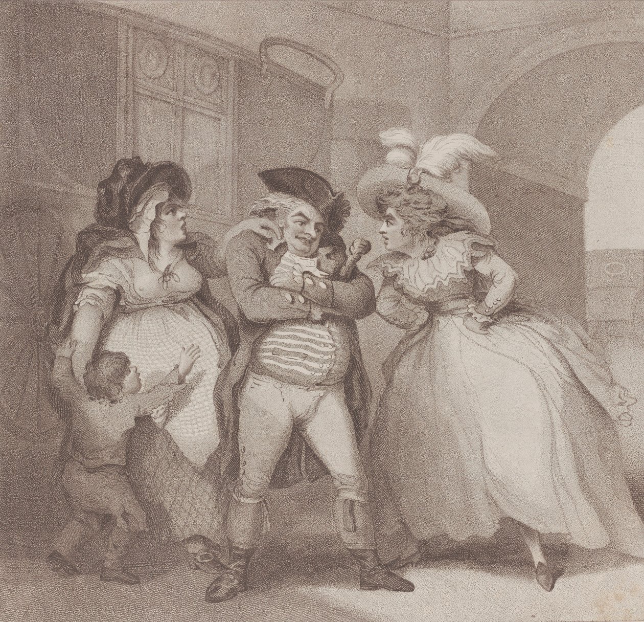 Többnejűség, [1787. augusztus 1.], újra kiadva 1802. július 1-jén. alkotó: Edward Williams